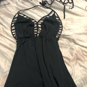 Palazzo Pants Black Romper (Chiffon)